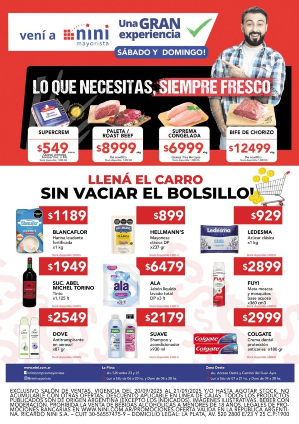NINI mayorista, una gran expetiencia: fin de semana con estas ofertas