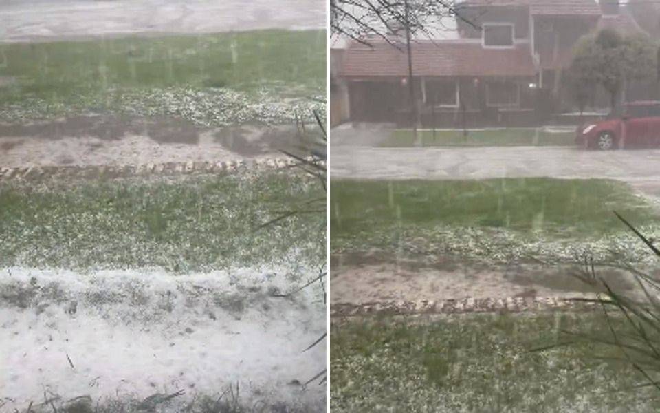 ¿Viene para La Plata? Impresionante caída de granizo en Chascomús: "Todo blanco, como si hubiese nevado"