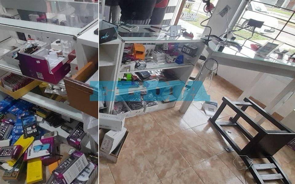 La Plata: armas, clientes y empleados encerrados, y gritos en otro violento a plena luz del día en un comercio