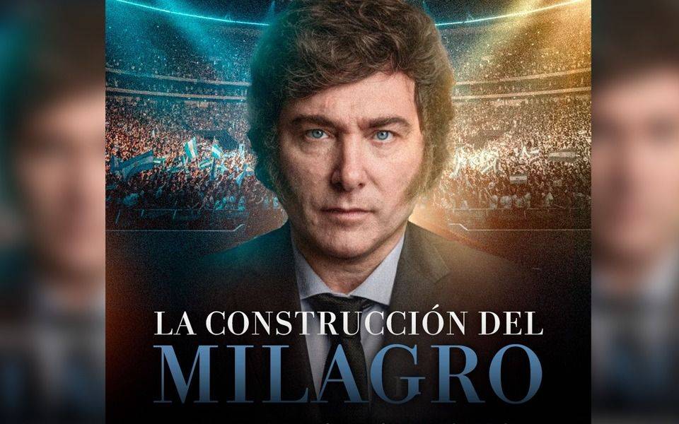 Javier Milei presenta su libro "La construcción del milagro" en el Movistar Arena