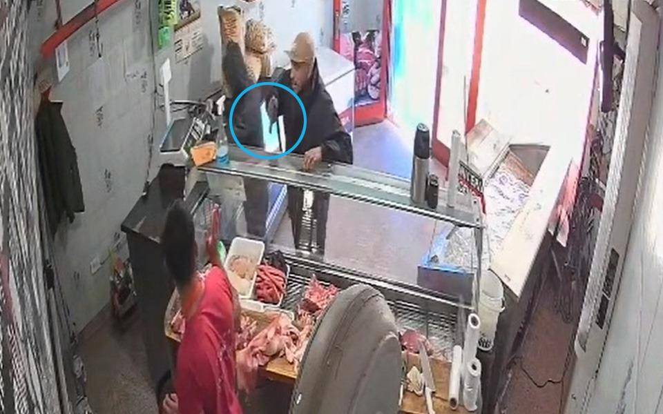 Dramático robo a mano armada en una carnicería