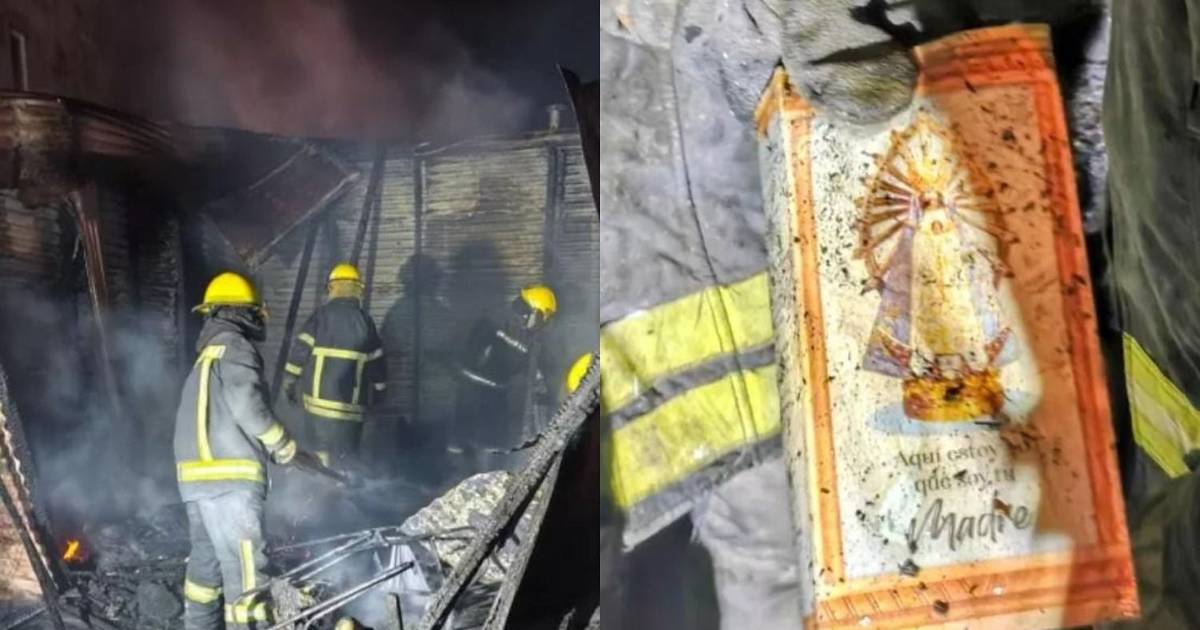 Incendio en Berisso: el fuego destruyó una vivienda por completo, pero una imagen de la Virgen quedó intacta | El Dia
