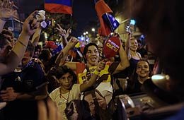 Chávez, reelecto 
como presidente 
de Venezuela