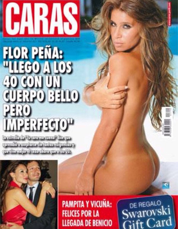 Flor Peña festeja los 40 con un 
desnudo total: "No dejé de filmarme en la intimidad"
