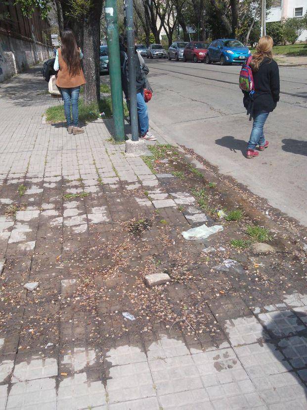 Baldosas	flojas por una pérdida de agua en 49 y 20