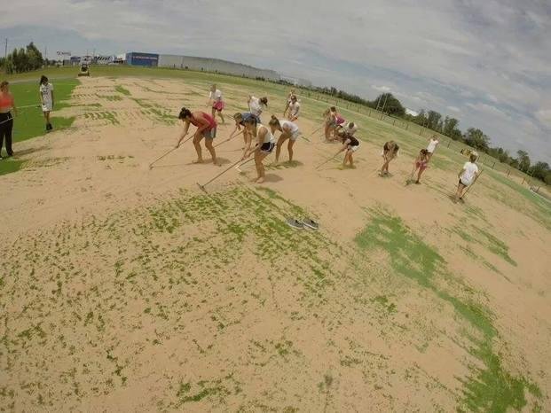En el San Luis, con “mano de obra” propia