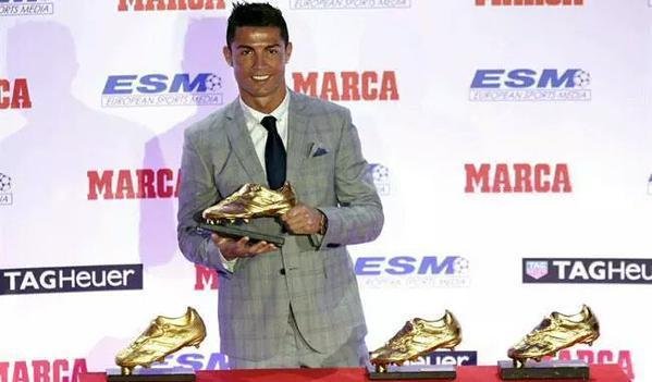 Cristiano, por cuarta vez, recibió el premio como máximo goleador de Europa