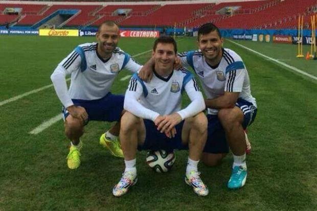 Messi, Agüero y Mascherano tras el Balón de Oro