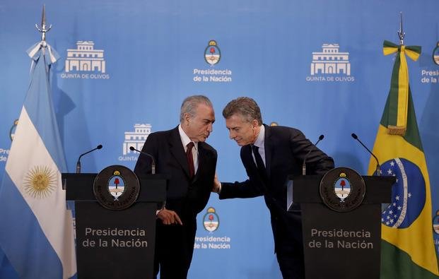 Temer y Macri unidos por el fortalecimiento del Mercosur