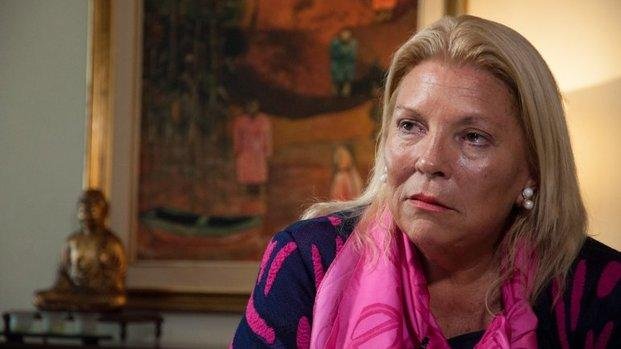 Carrió fue sometida a una angioplastia