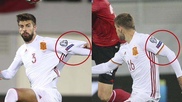 Piqué en medio de una gran polémica por cortar los colores de la bandera de su país