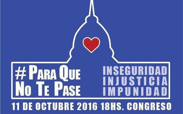 #Paraquenotepase: convocan a marcha contra la inseguridad