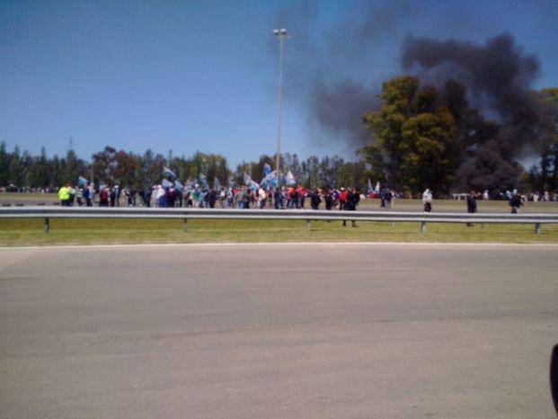 Corte en la Autopista a la altura de Berazategui