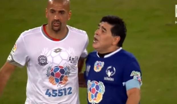 Maradona habló después del encontronazo con Verón