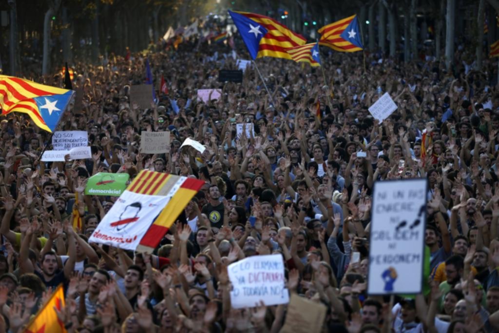 Protestas y paro contra la represión en Cataluña