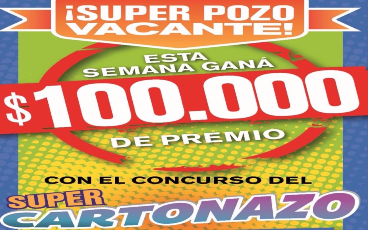 El Cartonazo quedó vacante y ahora están en juego 100 mil pesos