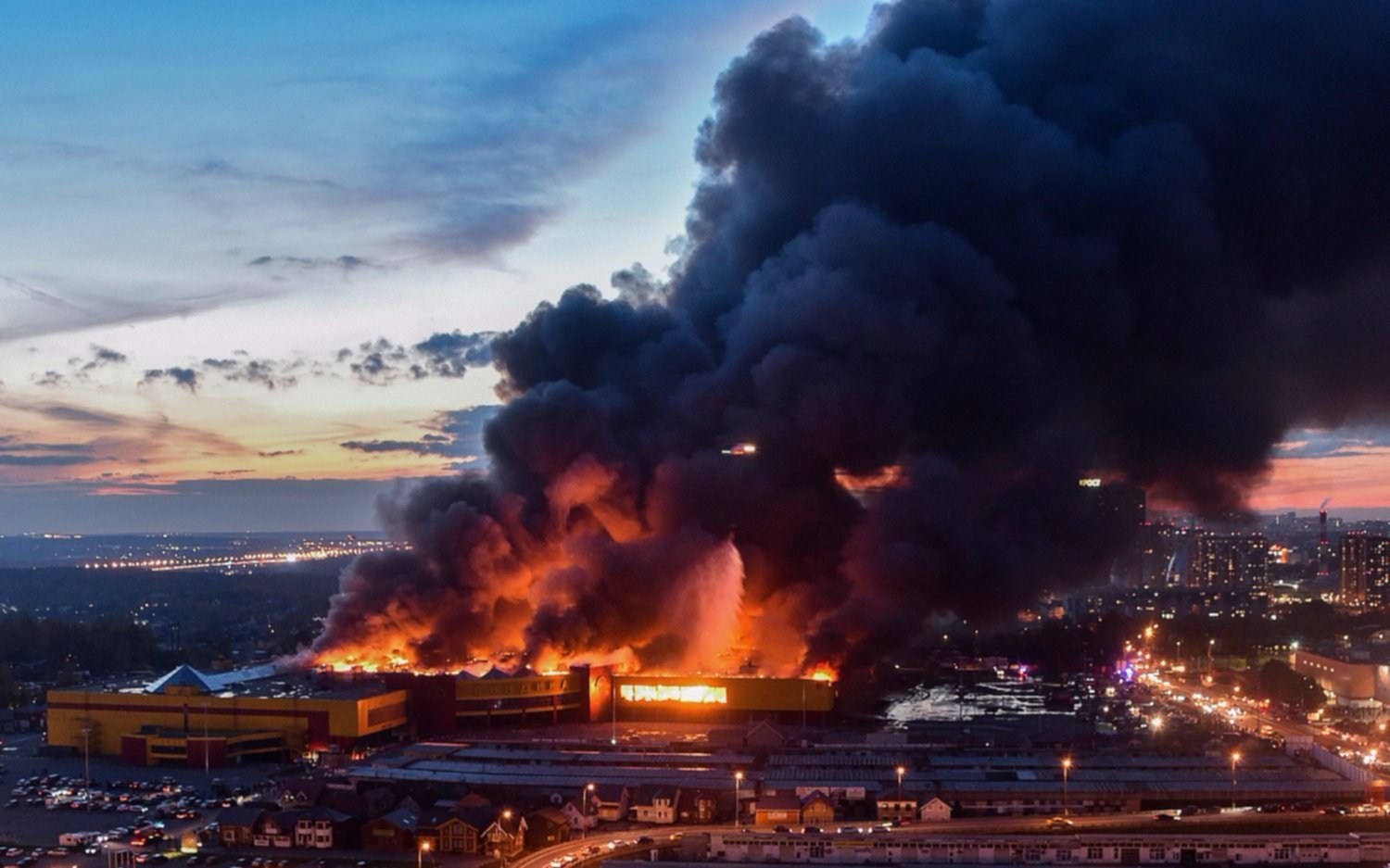 Rusia: el incendio de un shopping provoca tres mil evacuados
