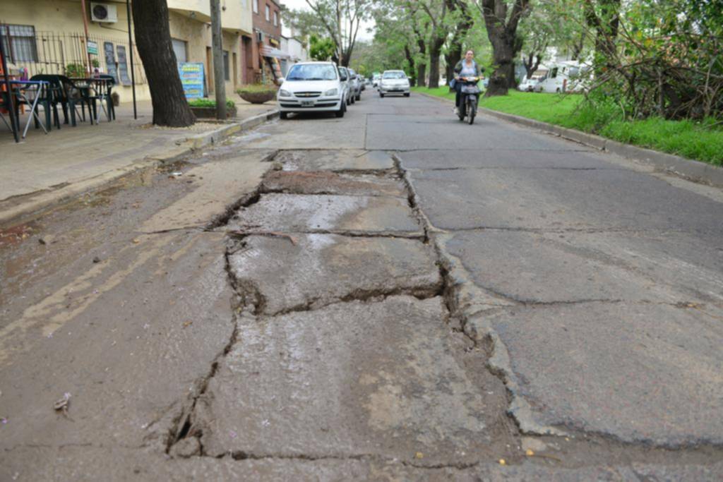 Piden la reparación de diagonal 74 entre 116 y 117 en el barrio Hipódromo