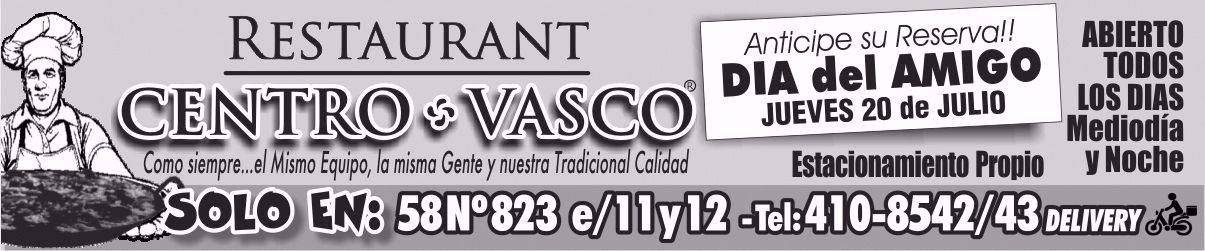 Restaurant Centro Vasco te espera con el mejor sabor