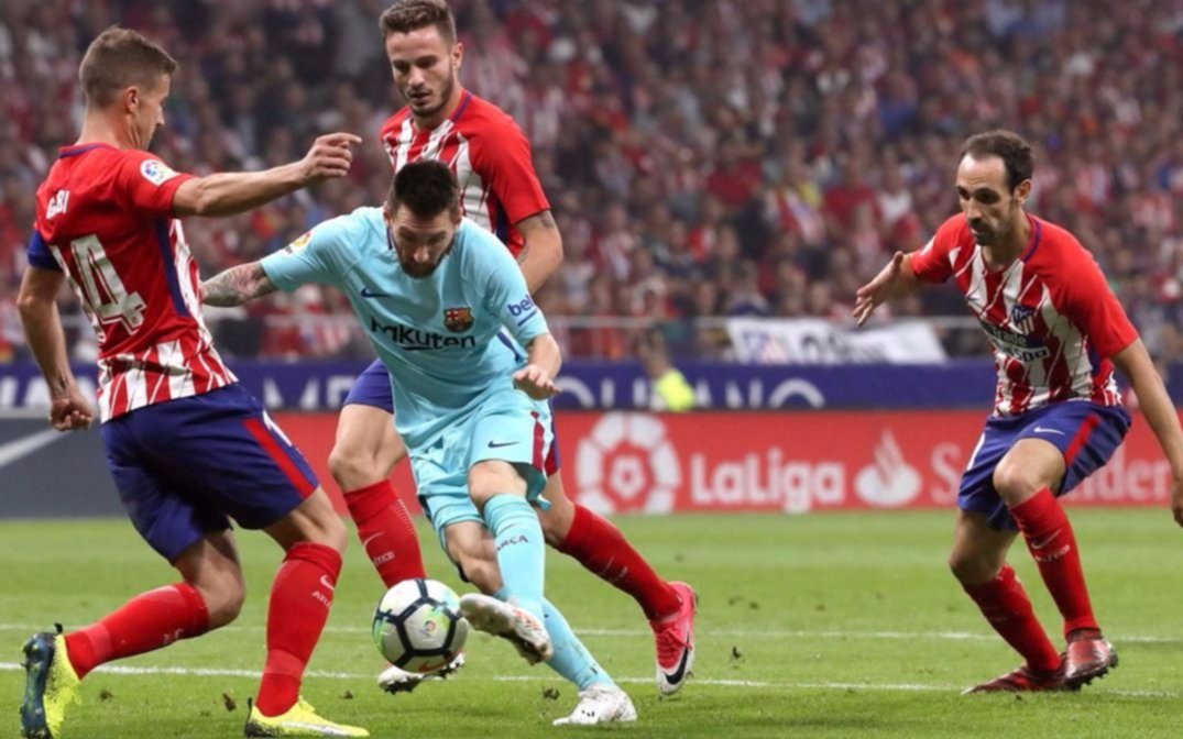 En su nuevo estadio, el Aleti igualó con el Barcelona