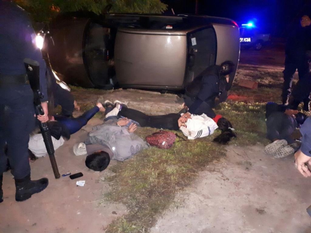 Cayó una banda de chicos tras un espectacular accidente en El Retiro