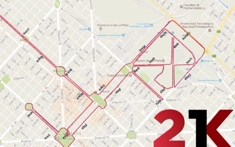 El "21K La Plata" tendrá un nuevo recorrido que atraviesa emblemáticos puntos de la ciudad 