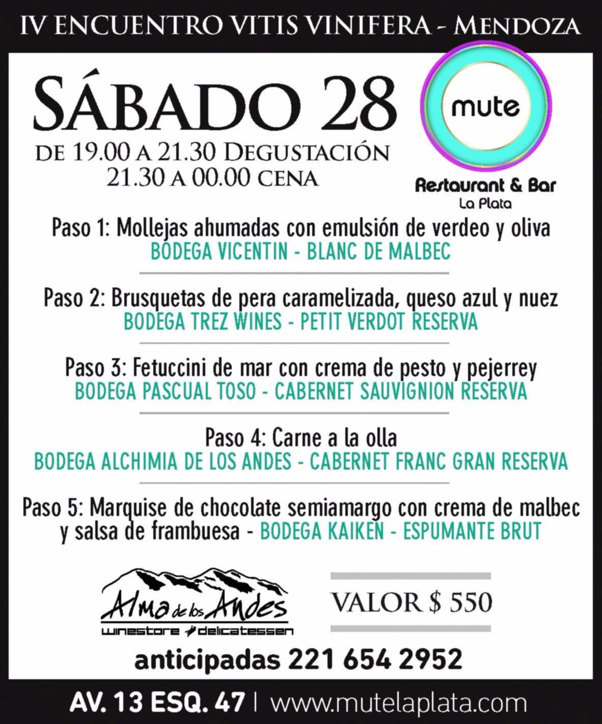 Mute te espera con una cena de cinco pasos