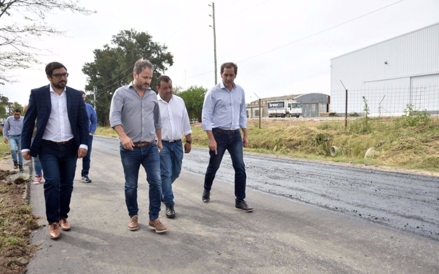Garro visitó una obra clave para unir Olmos y Romero