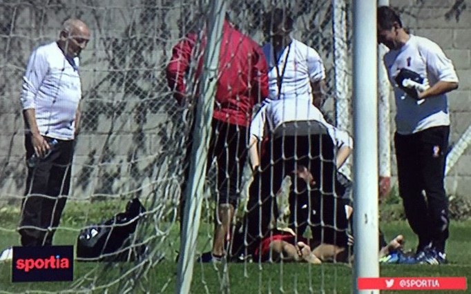 El ex pincha Diego Mendoza sufrió un golpe en la cabeza y asustó a todos en Huracán