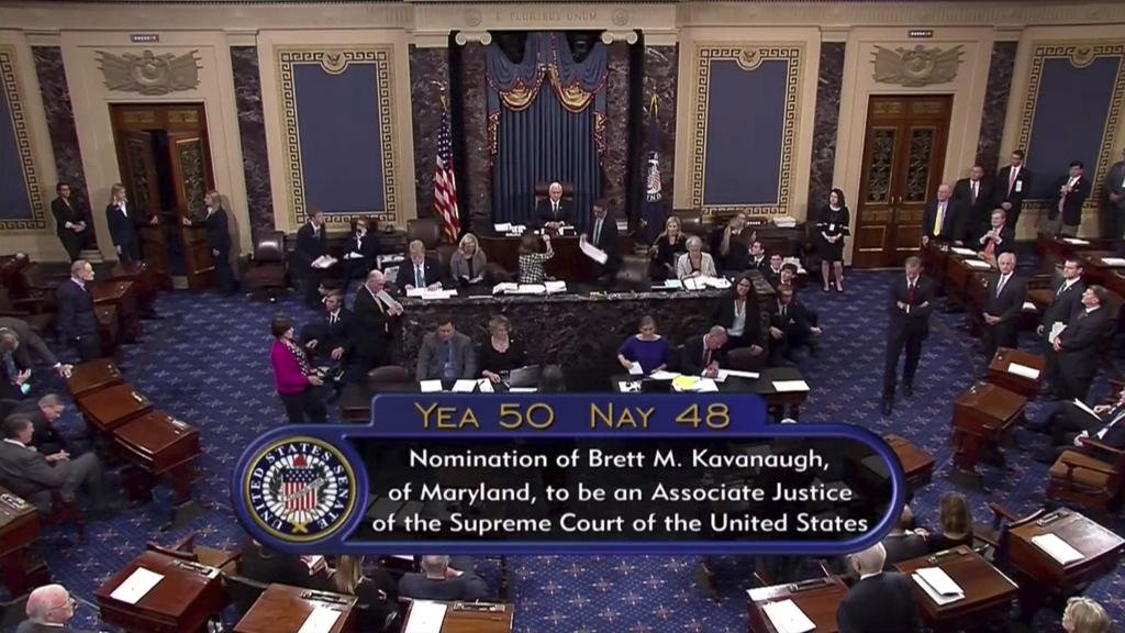 Sólo por dos votos el Senado de EE UU aprobó la llegada de Kavanaugh a la Corte