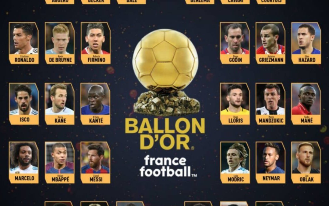 Ya están los 30 candidatos para el Balón de Oro 2018