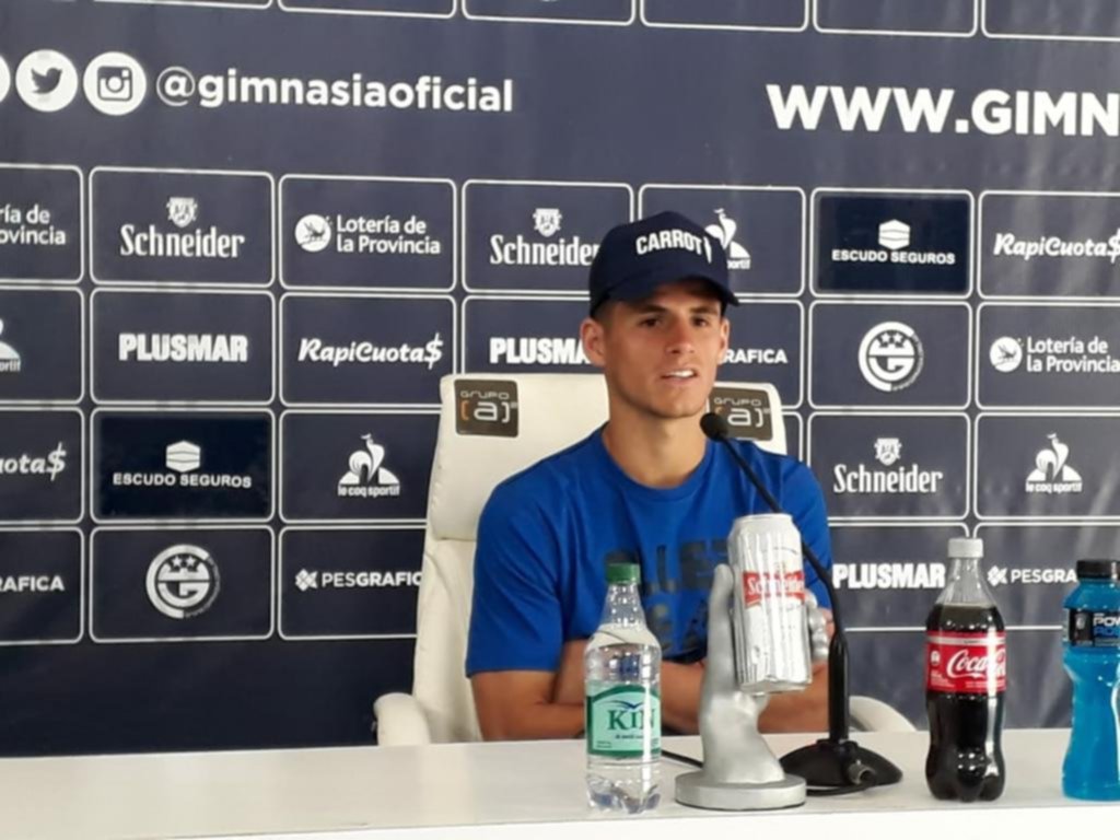 “Mi anhelo es ser campeón con la camiseta de Gimnasia”, afirmó Lucas Calderón