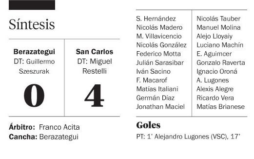 La Villa tuvo una tarde redondita y goleó a Berazategui por 4 a 0