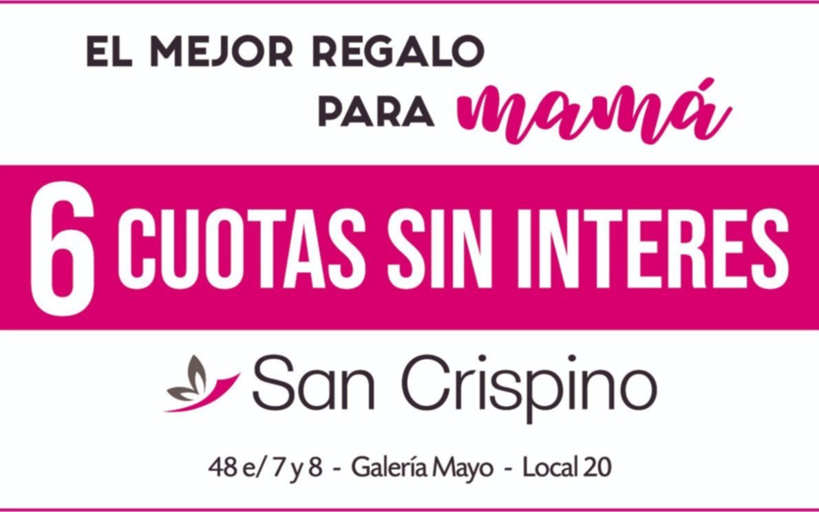 San Crispino te espera con 6 cuotas sin interés para llevarte el regalo de mamá