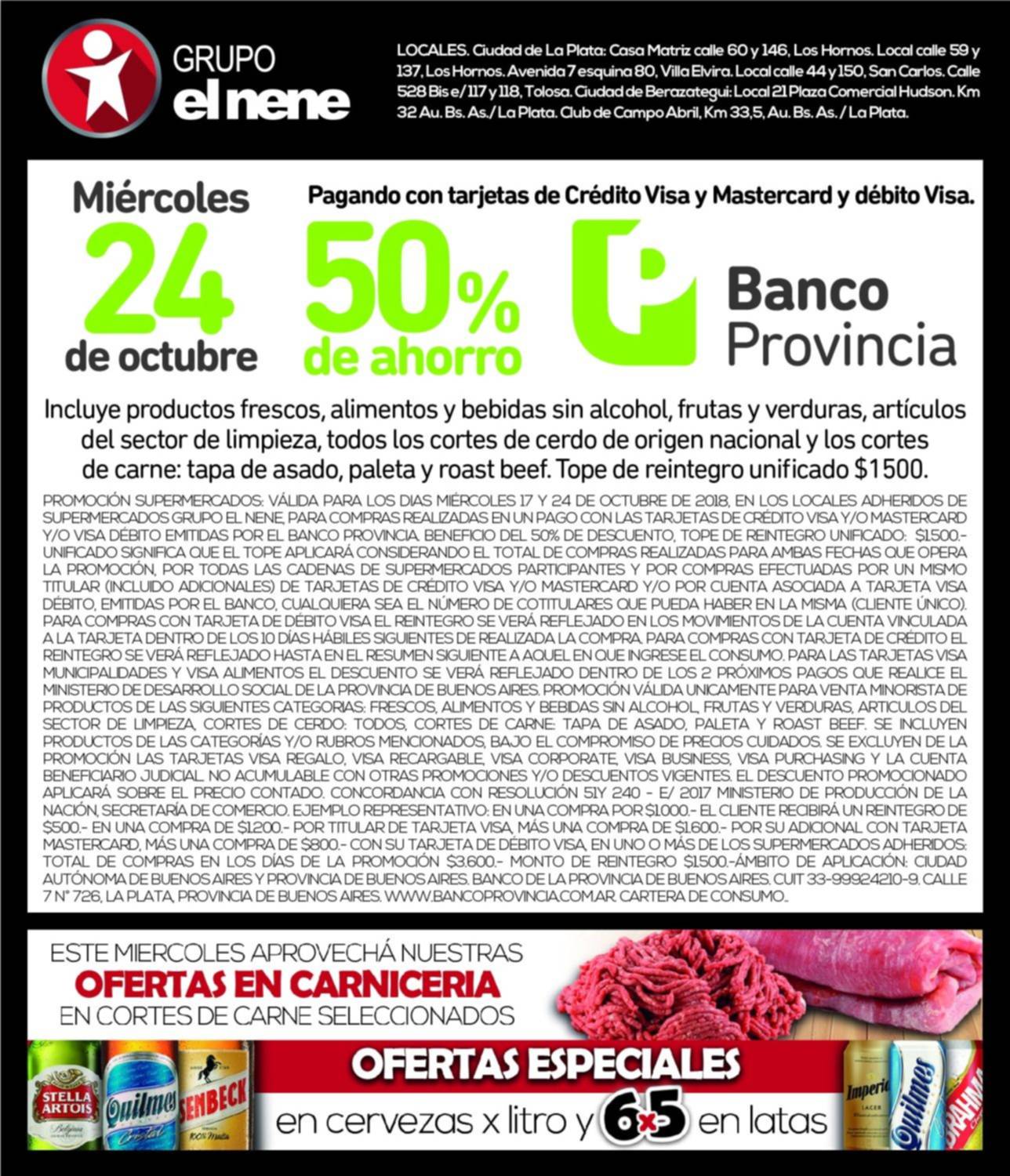 El Nene te espera este miércoles con un 50% de ahorro