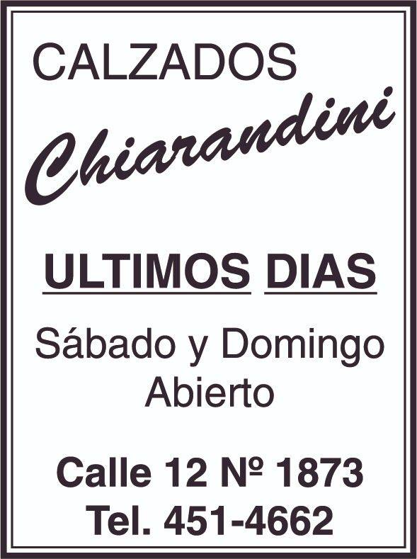 Calzados Chiarandini te espera en sus últimos días