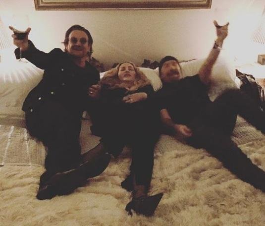 Madonna, a la cama con Bono y The Edge
