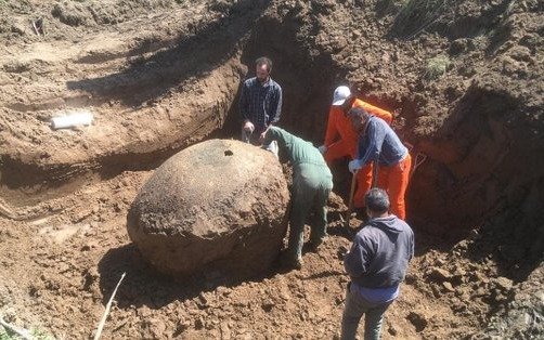 Científicos platenses retiraron los restos de un gliptodonte hallado en Ezeiza