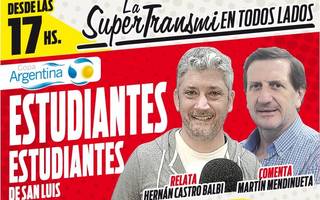 Ahora en vivo... LA SUPERTRANSMI de LA REDONDA: ESTUDIANTES vs ESTUDIANTES de SAN LUIS