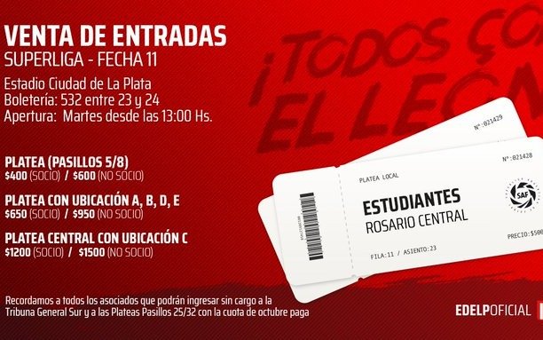 Venta de entradas par el choque contra el Canalla