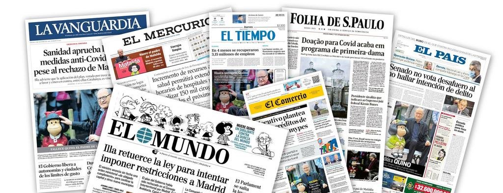 Tristeza y homenaje en la despedida del mundo a Quino