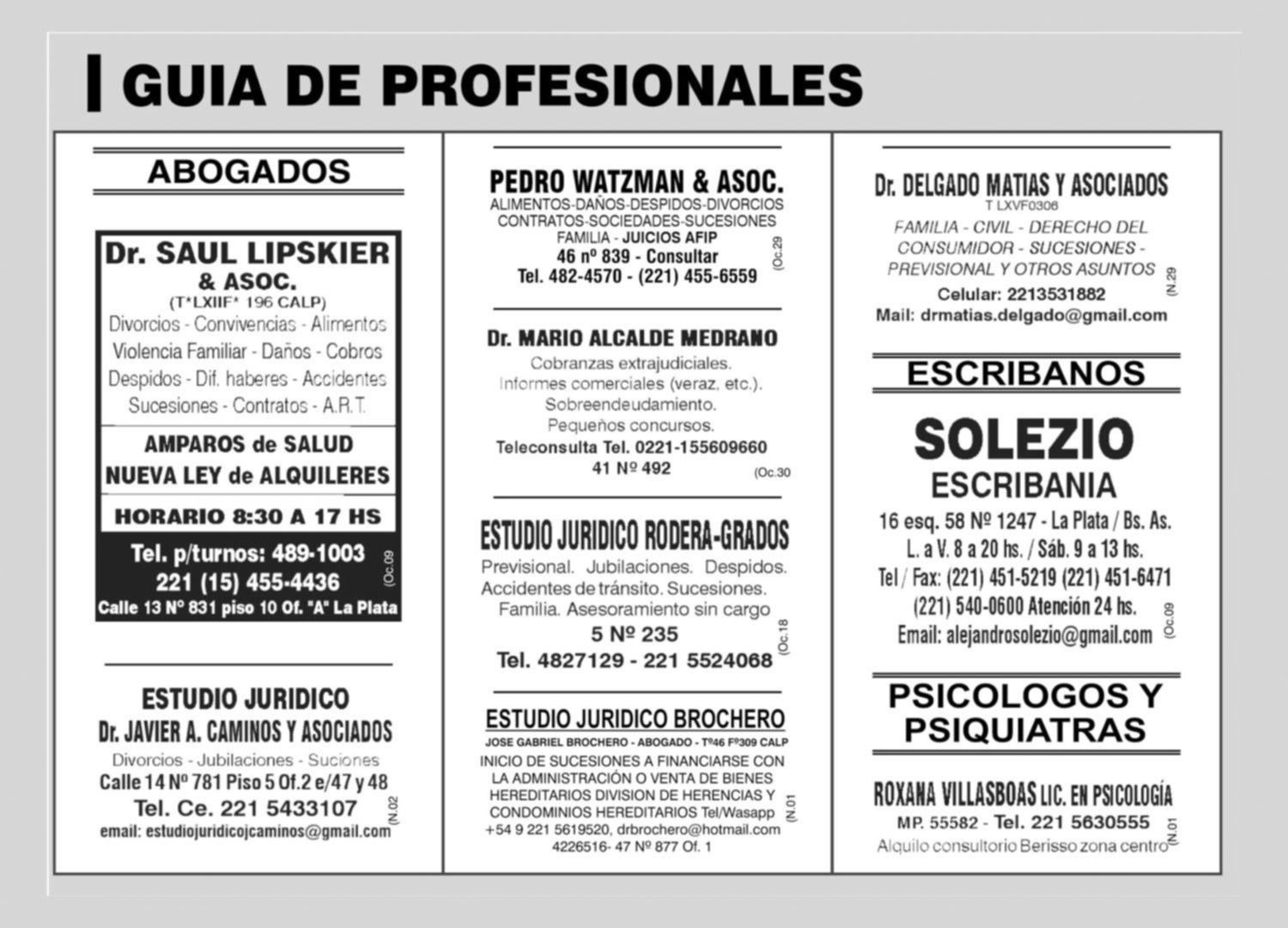 INGRESÁ a la guía de profesionales
