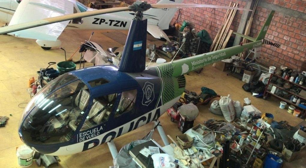 En una causa narco en Paraguay apareció un helicóptero con marca de la Provincia