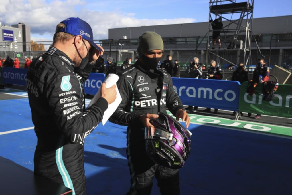 Bottas fue el más rápido y largará por delante de Hamilton