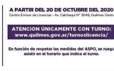 Comienzan a emitirse las licencias de conducir en Quilmes