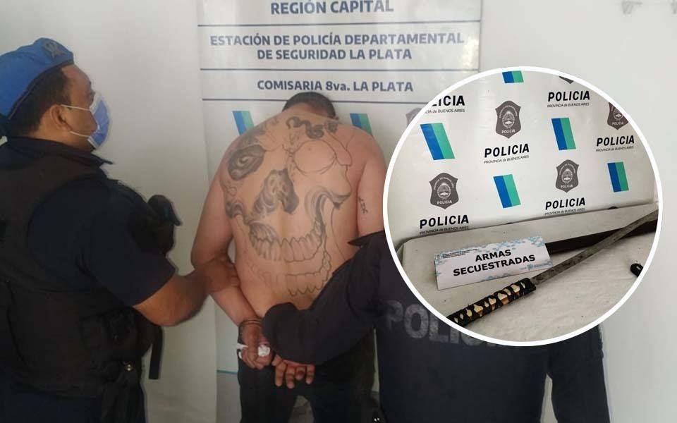 Violó la perimetral, se metió a la casa de su ex esposa y la amenazó con una katana