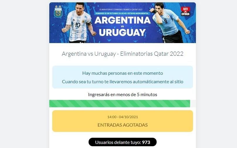 Misión Imposible: sitio colapsado y entradas agotadas para ver a la selección  