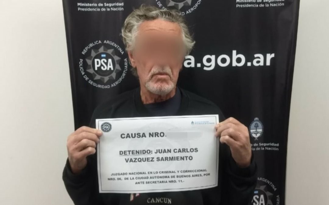 Detienen al apropiador del nieto 102 tras permanecer 19 años prófugo