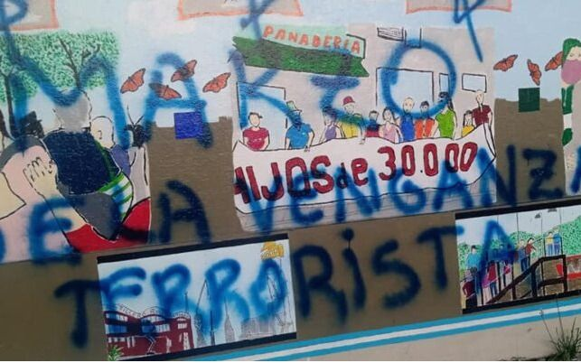 No hay respeto: vandalizaron un mural en recuerdo de los 30 mil desaparecidos en Berisso