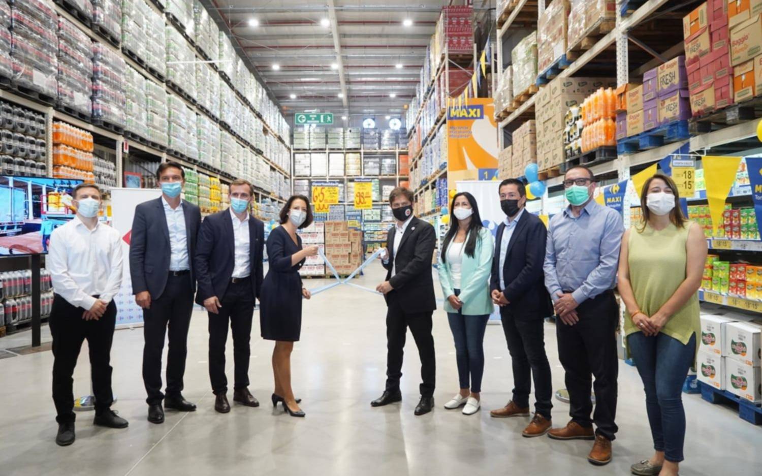 Con presencia de funcionarios, inauguraron una sucursal mayorista de Carrefour en Tortuguitas